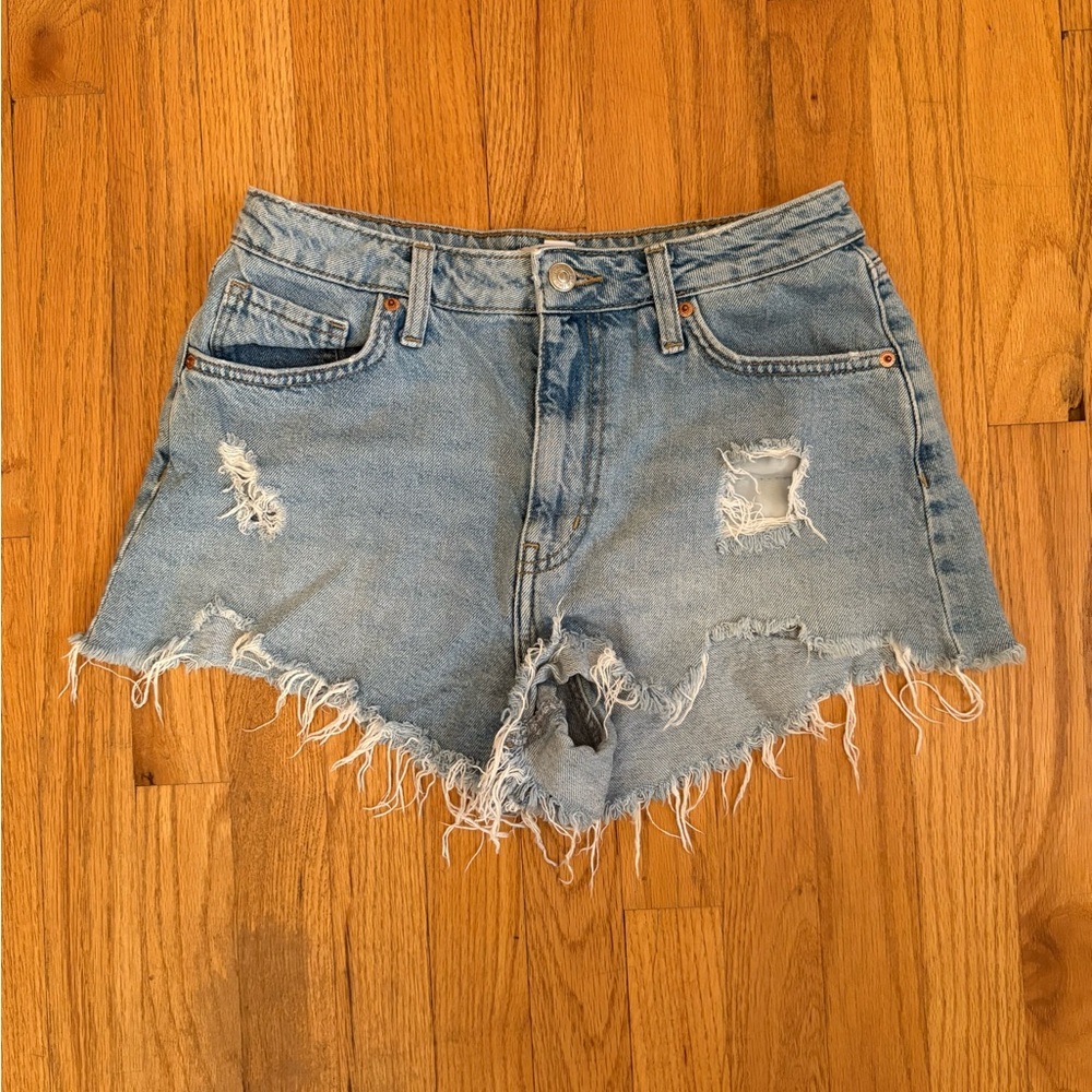Distressed Denim Women Shorts